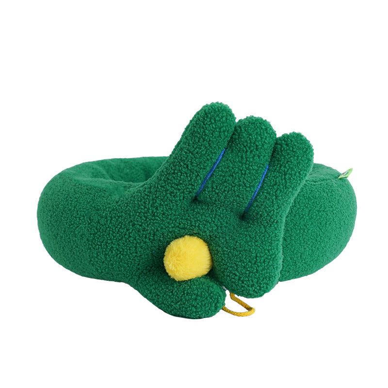 Pet Calming Bed Warm Soft Plush Round Cat Dog Nest Comfy Sleeping Gesture Bed