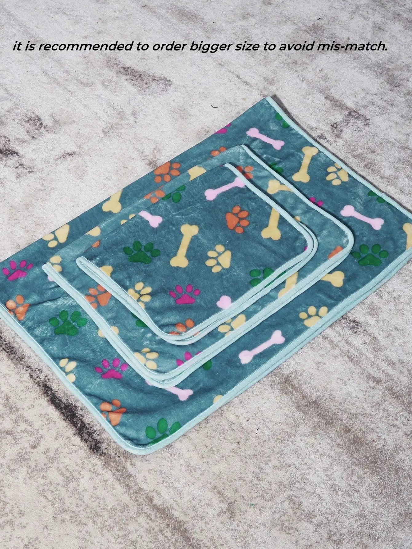 Bone Print Fleece Dog Blanket – Soft & Cozy for Small, Medium & Large Dogs