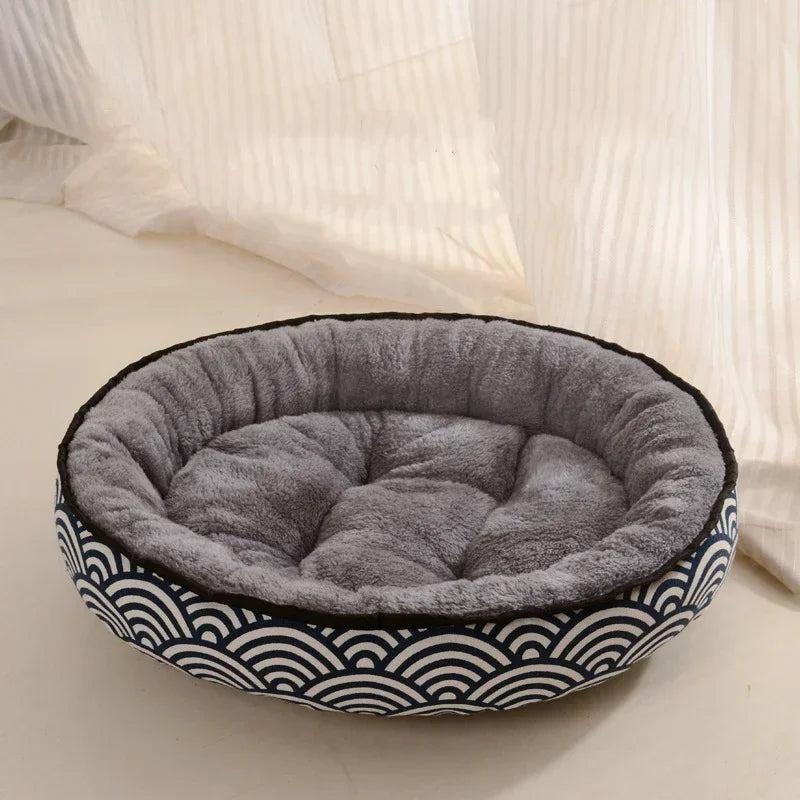 Double-Sided Soft Cotton Dog Bed – Washable, Warm & Cozy for Small & Medium Dogs