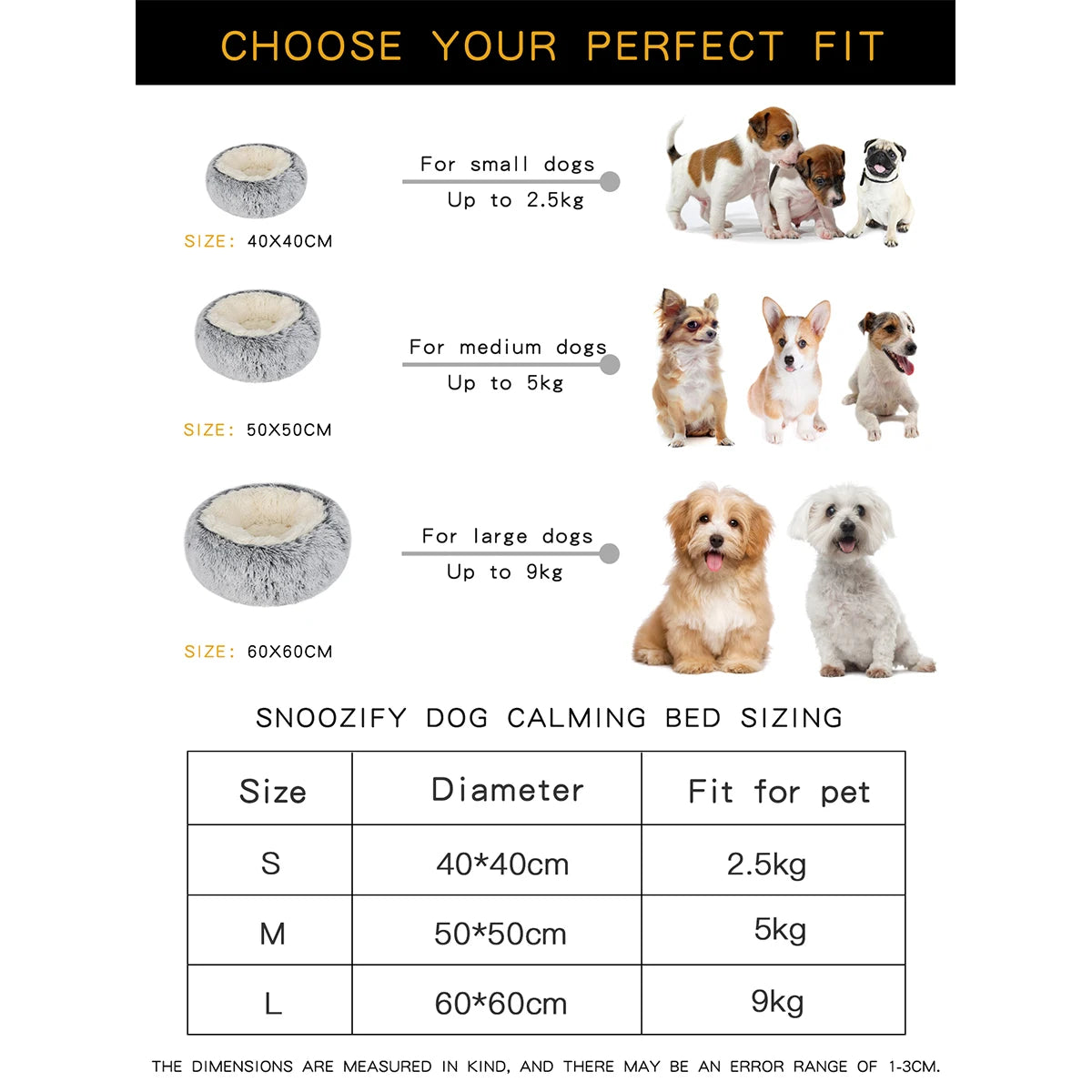 Plush Donut Dog Bed – Round, Soft & Cozy Cushion for Small to Large Dogs