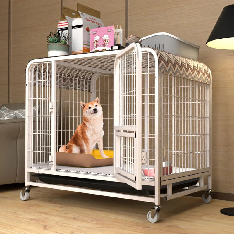BOOTEELY Heavy-Duty Metal Dog Kennel – Indestructible & Escape-Proof Crate for Large Dogs