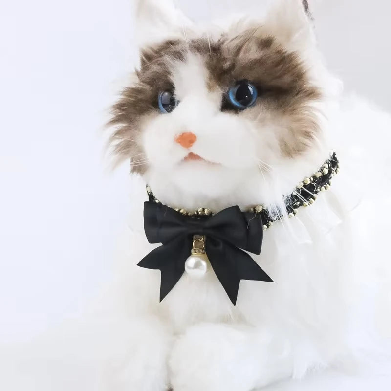 Adjustable Lace Bow Pet Collar for Dogs & Cats