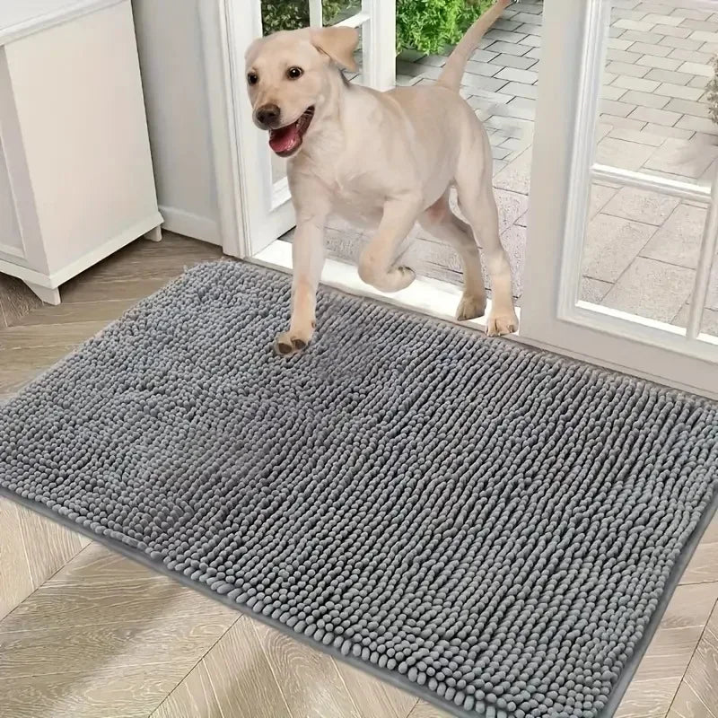Absorbent Non-Slip Dog Doormat – Quick-Drying Microfiber Mat for Muddy Paws