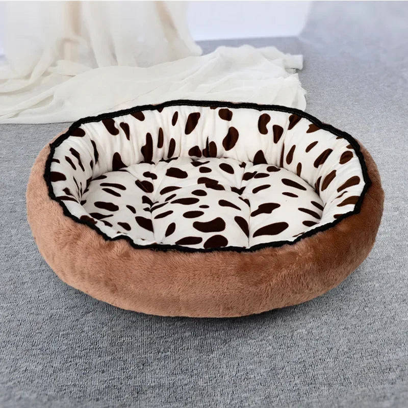 Double-Sided Soft Cotton Dog Bed – Washable, Warm & Cozy for Small & Medium Dogs