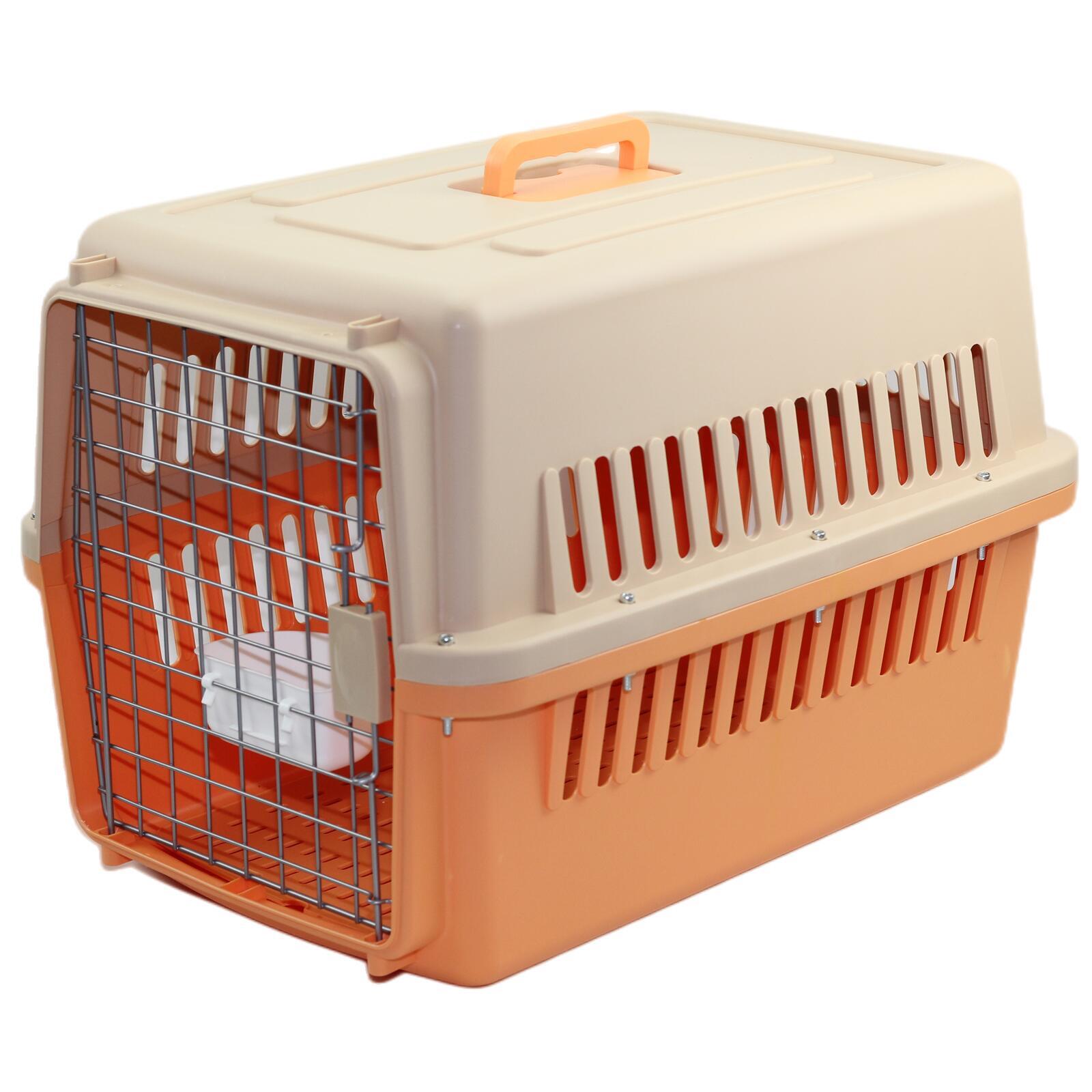 YES4PETS Dog Cat Crate Pet Carrier Rabbit Airline Cage With Tray And Bowl