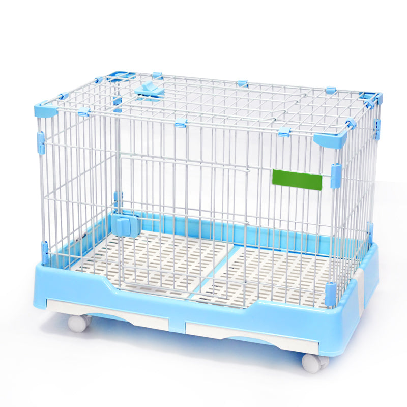 YES4PETS Large Pet Dog Cage Cat Rabbit Crate Kennel With Potty Pad And Wheel