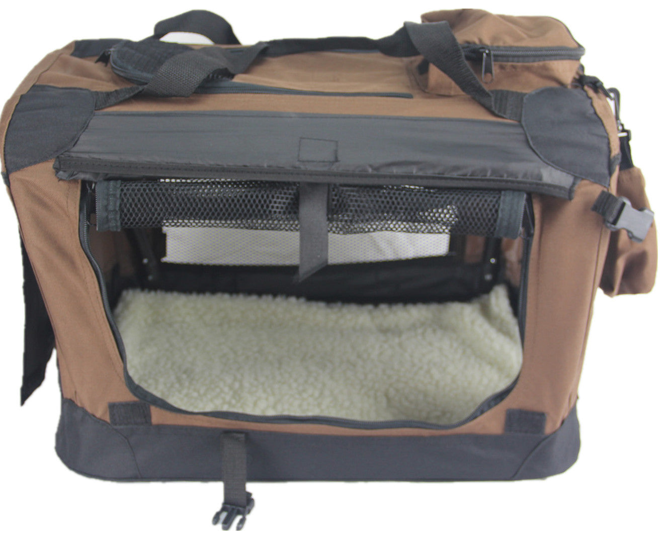 YES4PETS XL Foldable Soft Dog Puppy Cat Crate With Curtain