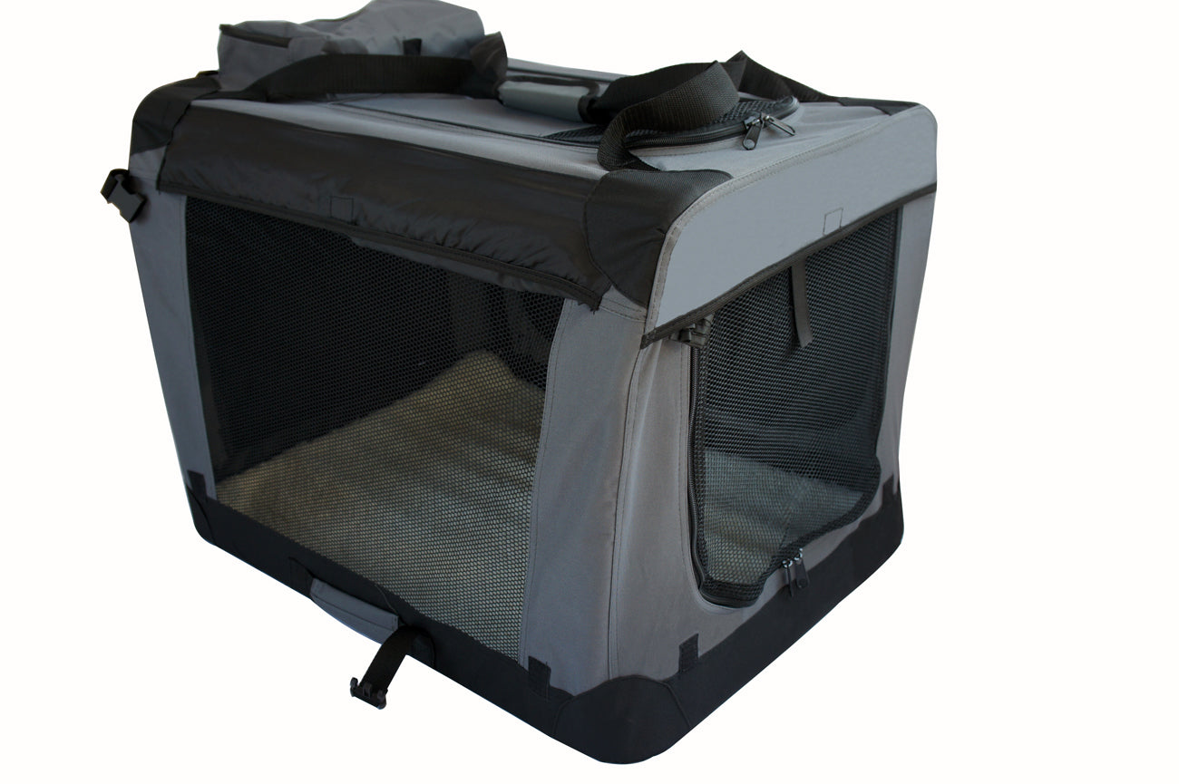YES4PETS XL Foldable Soft Dog Puppy Cat Crate With Curtain