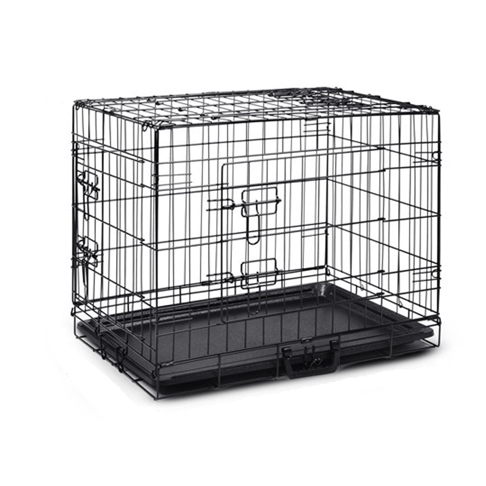 Portable Pet Dog Cage Collapsible Metal Crate Kennel