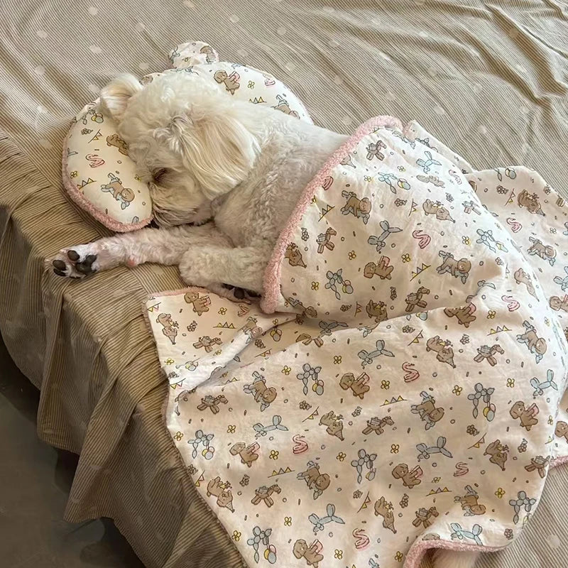 Soft Dog Bed Blanket – Warm Plush Cushion Mat for Small to Large Dogs